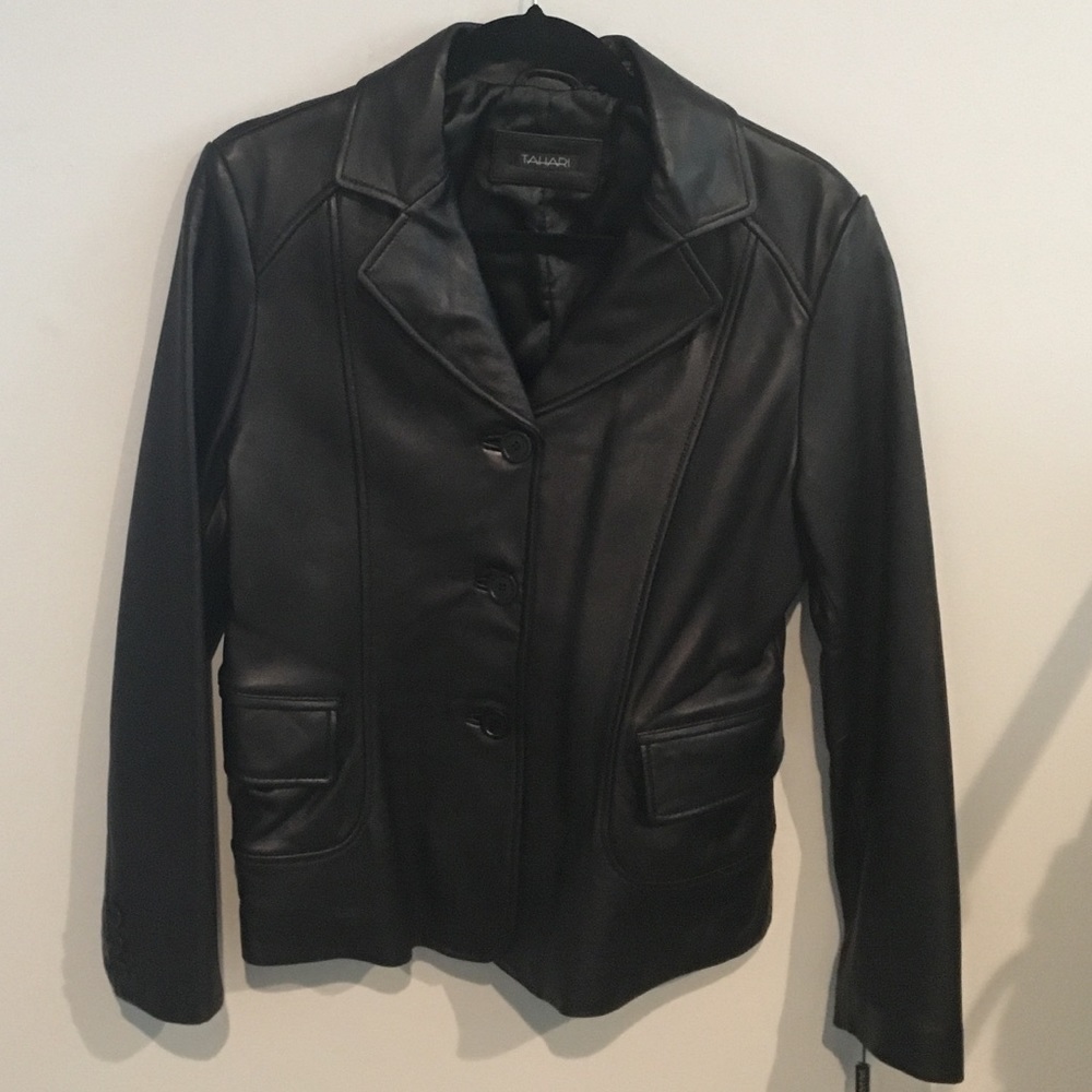 NWT Tahari leather jacket
